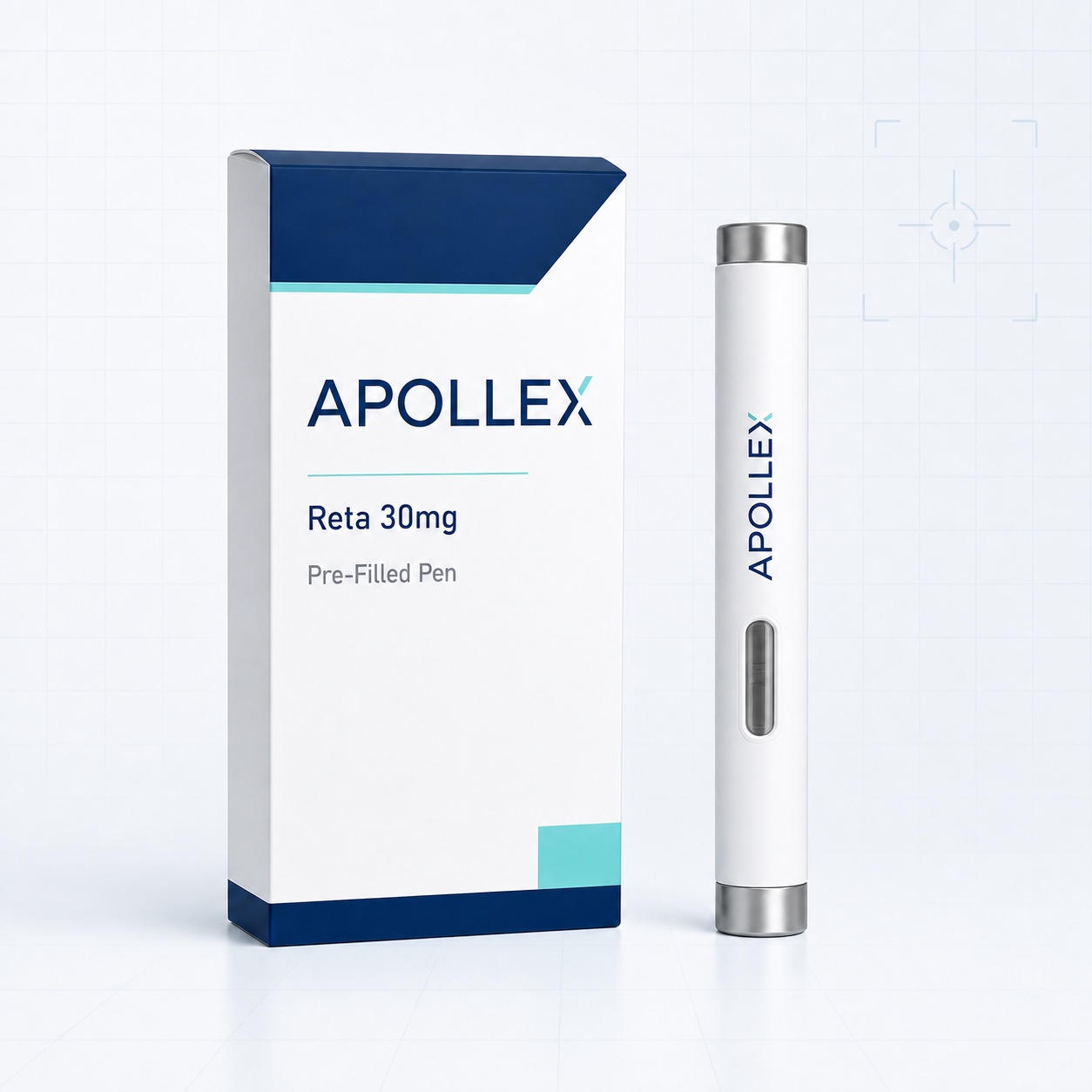 Apollex Reta 30mg pre-filled pen packaging